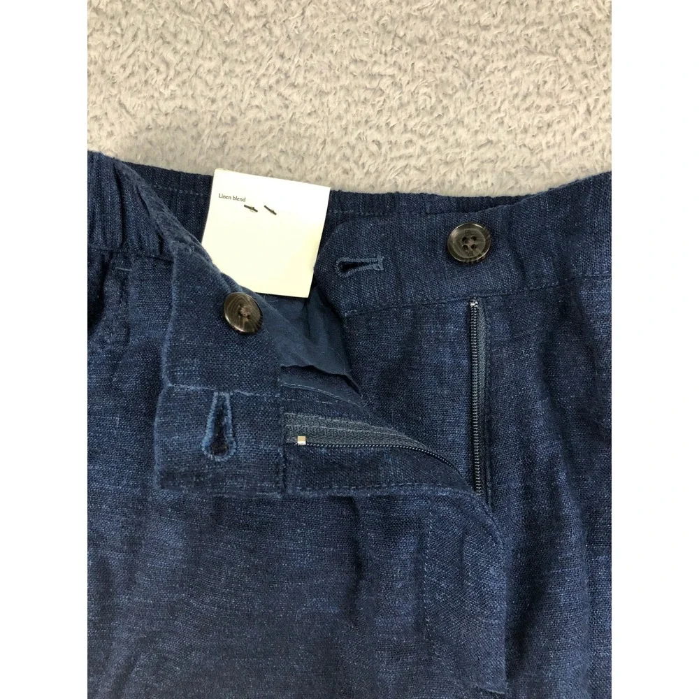 Banana Republic Pants Women S (28x27) Blue NWT Linen Blend Tapered Ankle